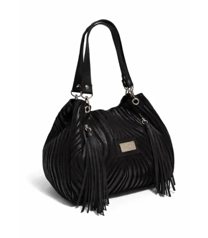 Cartera Sabrina (MD) - Negro Detalle Cebra