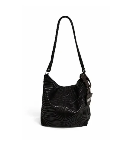 Cartera Santa Barbara - Negro detalles Cebra