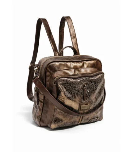 Mochila Cartera Brianna - Chocolate Metalizado