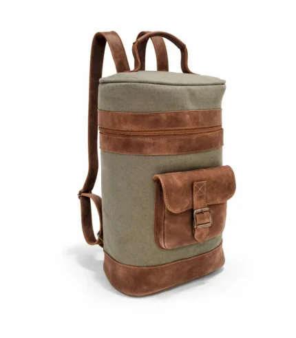 Mochila Matera Uhuaia - Verde Detalles Marrón